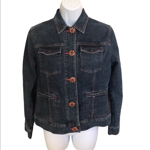 Jones New York Premium Denim Jacket Size Petite M - Picture 1 of 5